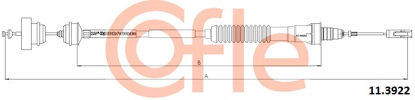 COFLE 339 213 11.3922 - Kuplungkötél, kuplungbowden