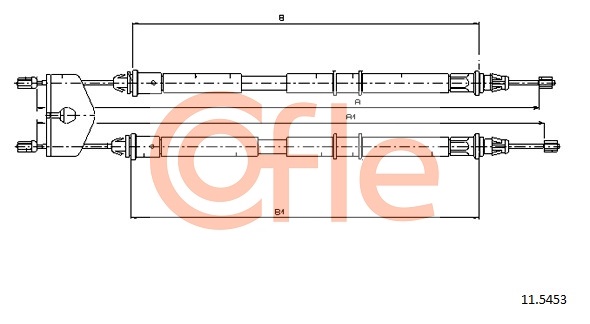 COFLE COF 11.5453 Kézifék bowden, kézifék kötél