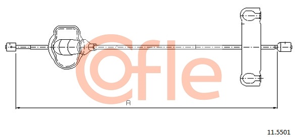 COFLE CFE11.5501 huzal, rögzítőfék