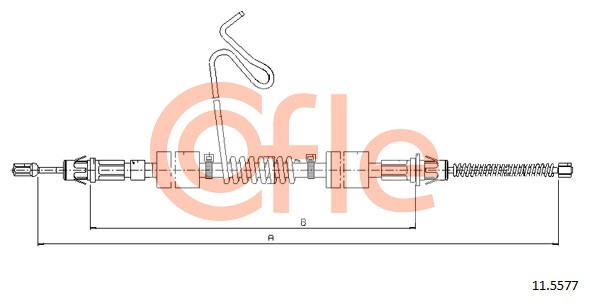 COFLE 206 999 11.5577 - Kézifék bowden, kézifék kötél
