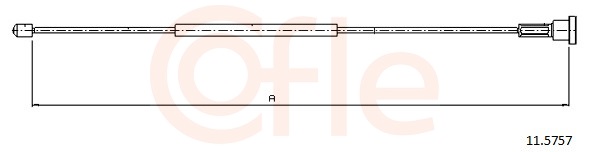 COFLE COF11.5757 Kézifék bowden, kézifék kötél
