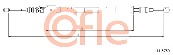 COFLE CFE11.5759 huzal, rögzítőfék