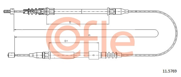COFLE COF 11.5769 Kézifék bowden, kézifék kötél