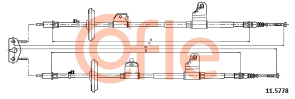 COFLE 11.5778 CO Kézifék bowden, kézifék kötél