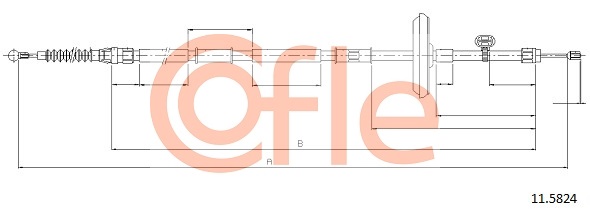 COFLE CFE11.5824 huzal, rögzítőfék