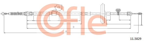 COFLE CFE11.5829 huzal, rögzítőfék