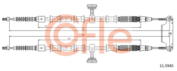 COFLE CFE11.5945 huzal, rögzítőfék