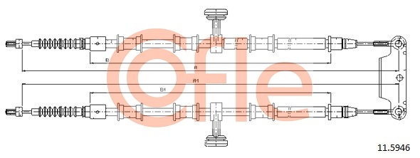 COFLE 92.11.5946 Kézifék bowden, kézifék kötél