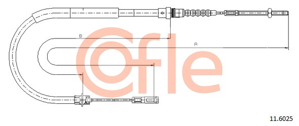 COFLE EP 11.6025 Kézifék bowden, kézifék kötél