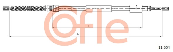 COFLE COF 11.604 Kézifék bowden, kézifék kötél