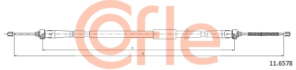 COFLE 231 893 11.6578 - Kézifék bowden, kézifék kötél