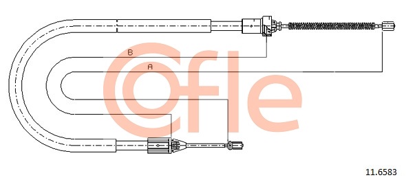 COFLE CFE11.6583 huzal, rögzítőfék