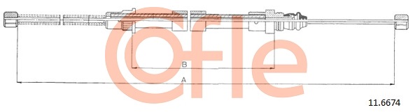 COFLE COF 11.6674 Kézifék bowden, kézifék kötél