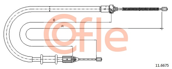 COFLE CFE11.6675 huzal, rögzítőfék