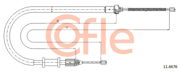 COFLE 1004038747 11.6676 CO - huzal, rögzítőfék