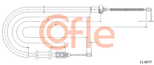 COFLE CFE11.6677 huzal, rögzítőfék