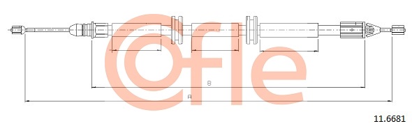 COFLE CFE11.6681 huzal, rögzítőfék