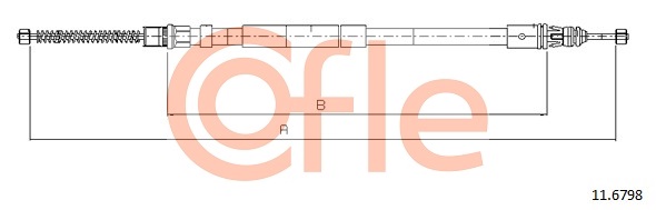 COFLE 207 073 11.6798 - Kézifék bowden, kézifék kötél