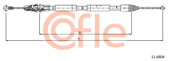 COFLE COF 11.6804 Kézifék bowden, kézifék kötél