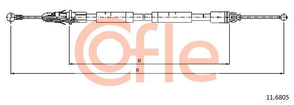 COFLE CFE11.6805 huzal, rögzítőfék