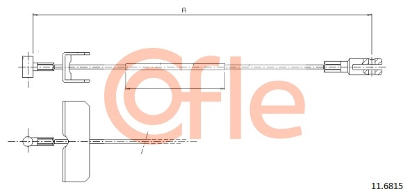 COFLE CFE11.6816 huzal, rögzítőfék