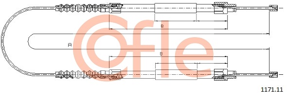 COFLE CFE1171.11 huzal, rögzítőfék