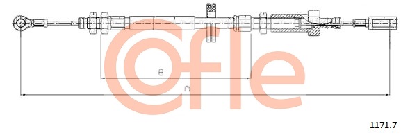 COFLE CFE1171.7 huzal, rögzítőfék