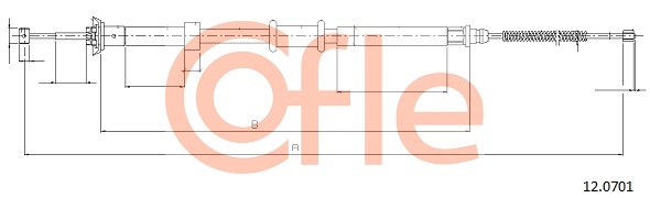 COFLE CFE12.0701 huzal, rögzítőfék