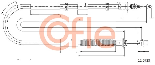 COFLE CFE12.0723 huzal, rögzítőfék