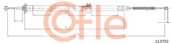COFLE 1000777414 12.0732 CO - huzal, rögzítőfék