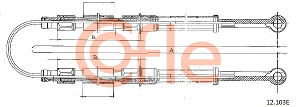 COFLE COF 12.103E Kézifék bowden, kézifék kötél