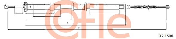 COFLE 1001058086 12.1506 CO - huzal, rögzítőfék