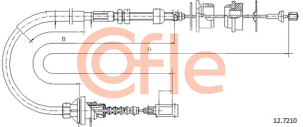 COFLE CFE12.7210 huzal, kuplungműködtetés