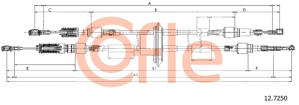 COFLE 92.12.7250 92.12.7250 BOLT CONTROL CABLU FIAT  - COFLE