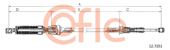 COFLE 92.12.7251 Váltóbowden