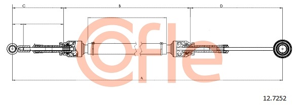 COFLE CFE12.7252 váltóbowden