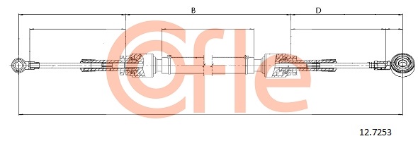 COFLE COF 12.7253 Váltóbowden