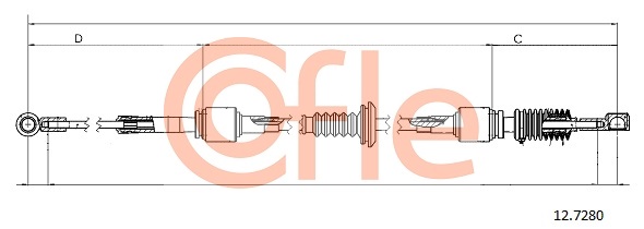 COFLE COF 12.7280 Váltóbowden