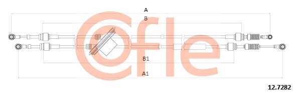 COFLE COF 12.7282 Váltóbowden