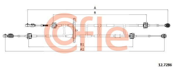 COFLE CFE12.7286 váltóbowden