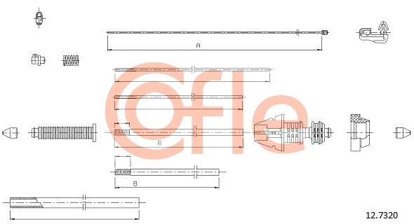 COFLE 12.7320 CO Gázbowden