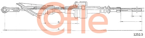 COFLE COF 1252.5 Kuplungkötél, kuplungbowden