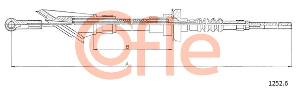 COFLE COF 1252.6 Kuplungkötél, kuplungbowden