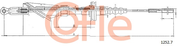COFLE COF 1252.7 Kuplungkötél, kuplungbowden