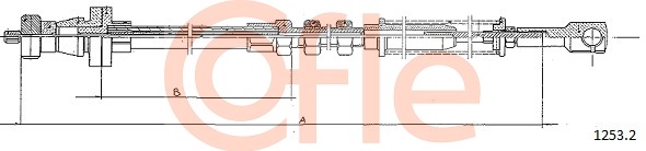 COFLE BV 1253.2 Gázbowden