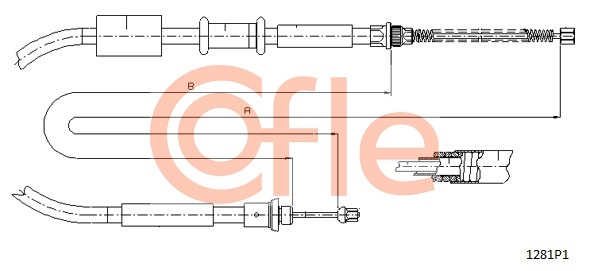 COFLE CFE1281P1 huzal, rögzítőfék