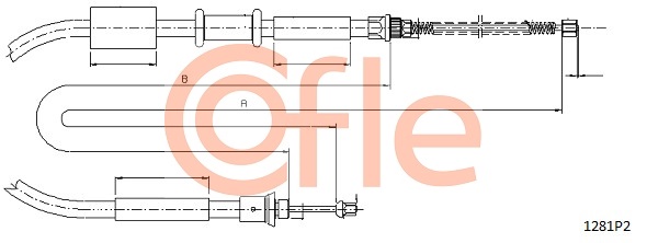 COFLE 1000113940 1281P2 CO - huzal, rögzítőfék