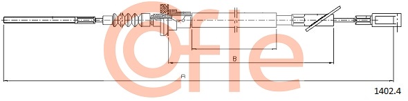 COFLE 1402.4 CO Kuplungkötél, kuplungbowden