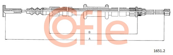 COFLE COF 1651.2 Kézifék bowden, kézifék kötél