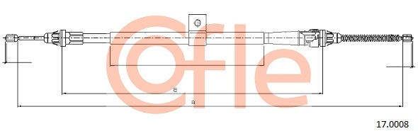 COFLE COF 17.0008 Kézifék bowden, kézifék kötél